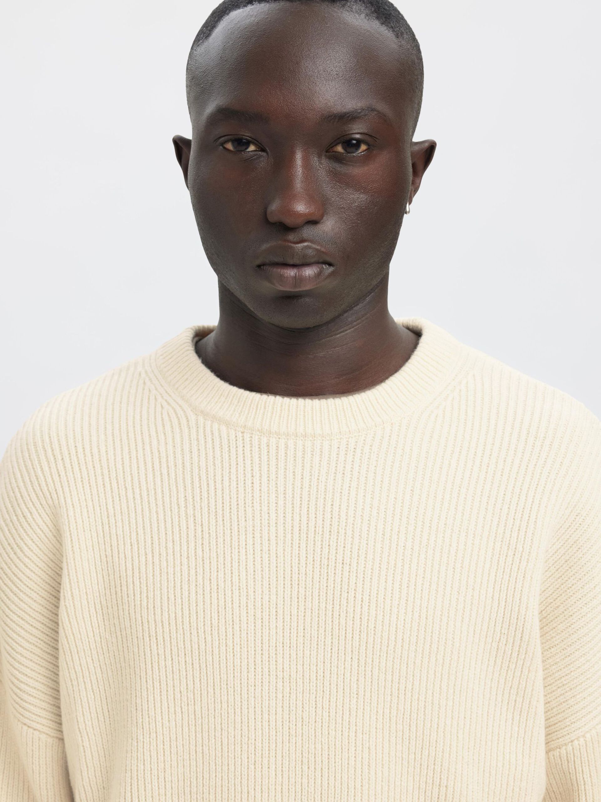 Carousel image - OVERSIZED KNITTED JUMPER, Snow White | 5