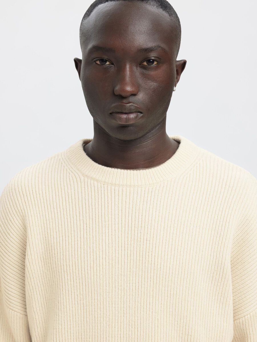 Carousel image - OVERSIZED KNITTED JUMPER, Snow White | 5