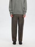 Product image thumbnail - RELAXED FIT WOOL TROUSERS, Major Brown | 1