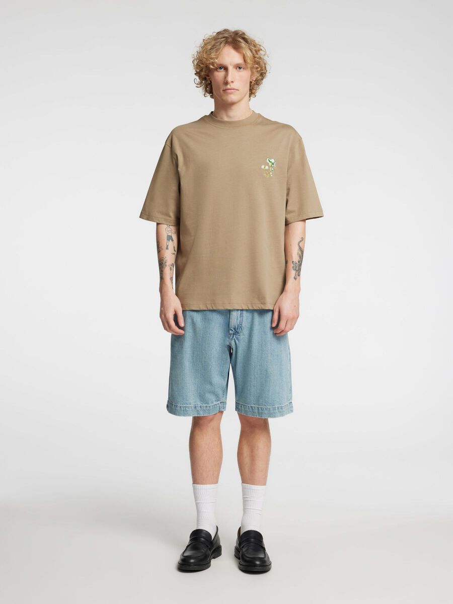 Selected LOOSE FIT  T-SHIRT, Weathered Teak, highres - 16097674_WeatheredTeak_005.jpg
