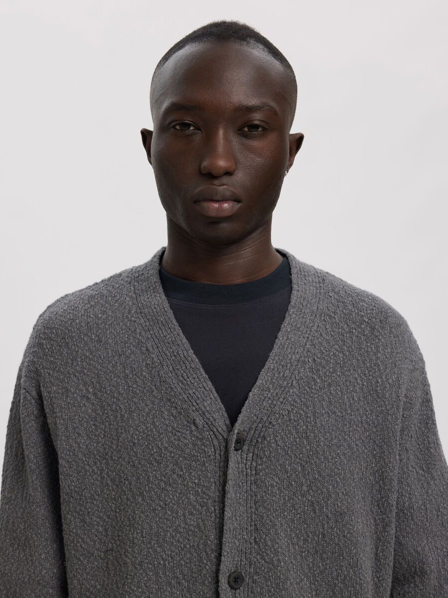 Carousel image - BOUCLE CARDIGAN, Choal Grey | 6