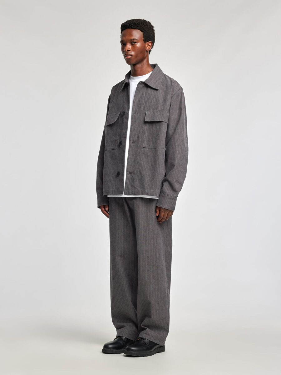 Carousel image - LOOSE FIT TROUSERS, Dark Gull Gray | 4