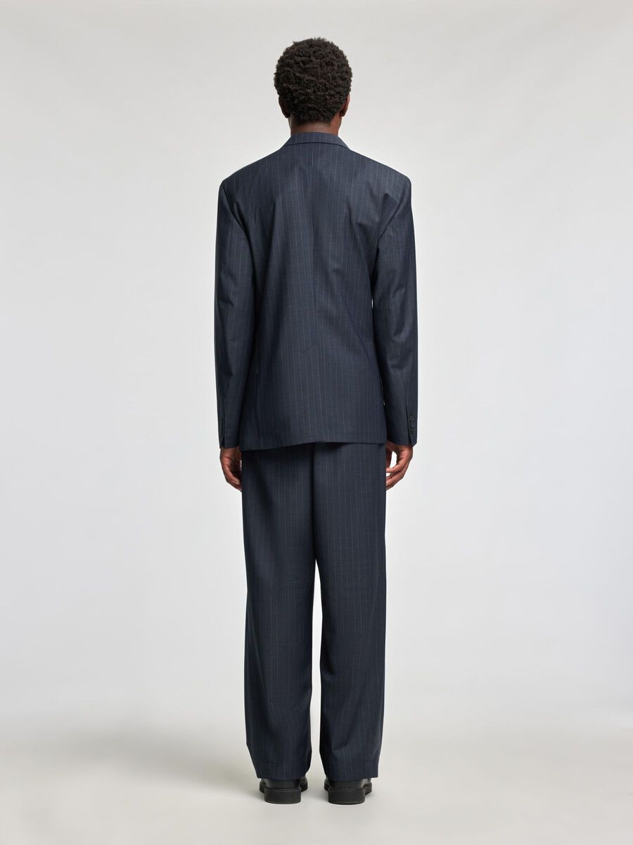 Carousel image - RELAXED FIT TROUSERS, Dark Navy | 4