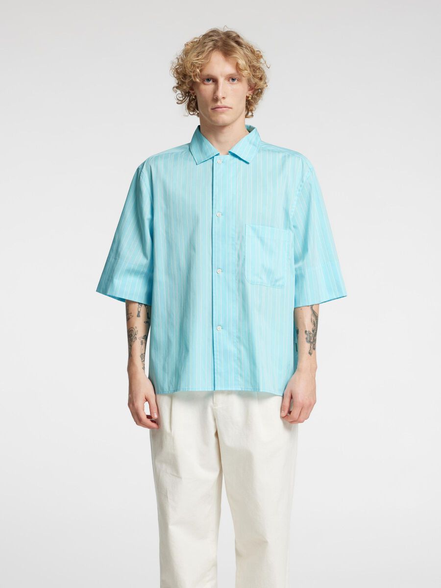 Selected LOOSE FIT  SHORT SLEEVED SHIRT, Blue Elixir, highres - 16097615_BlueElixir_1182159_003.jpg