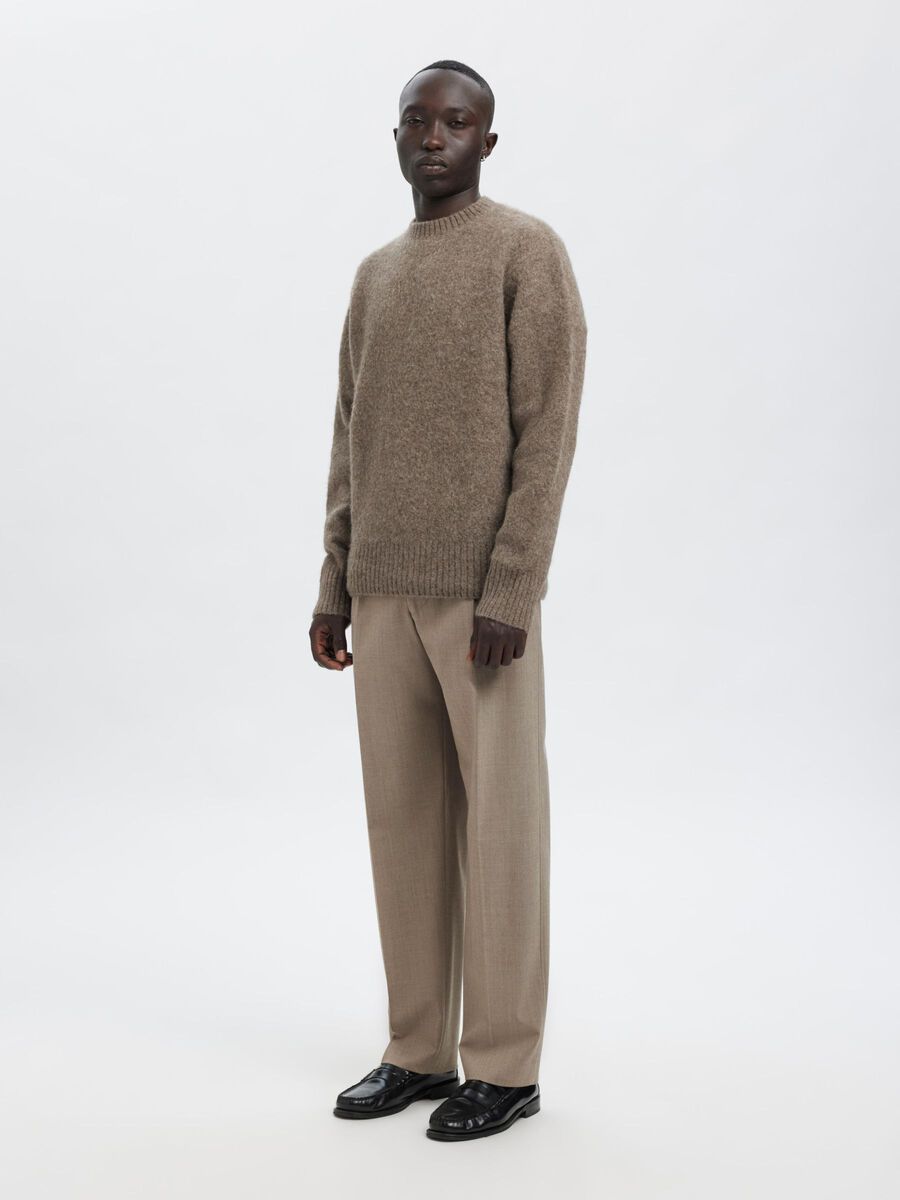 Carousel image - RELAXED FIT TROUSERS, Dark Sand Melange | 5
