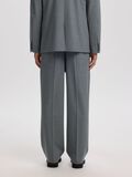 Product image thumbnail - WOOL BLEND LOOSE-FIT TROUSERS, Light Grey Melange | 6
