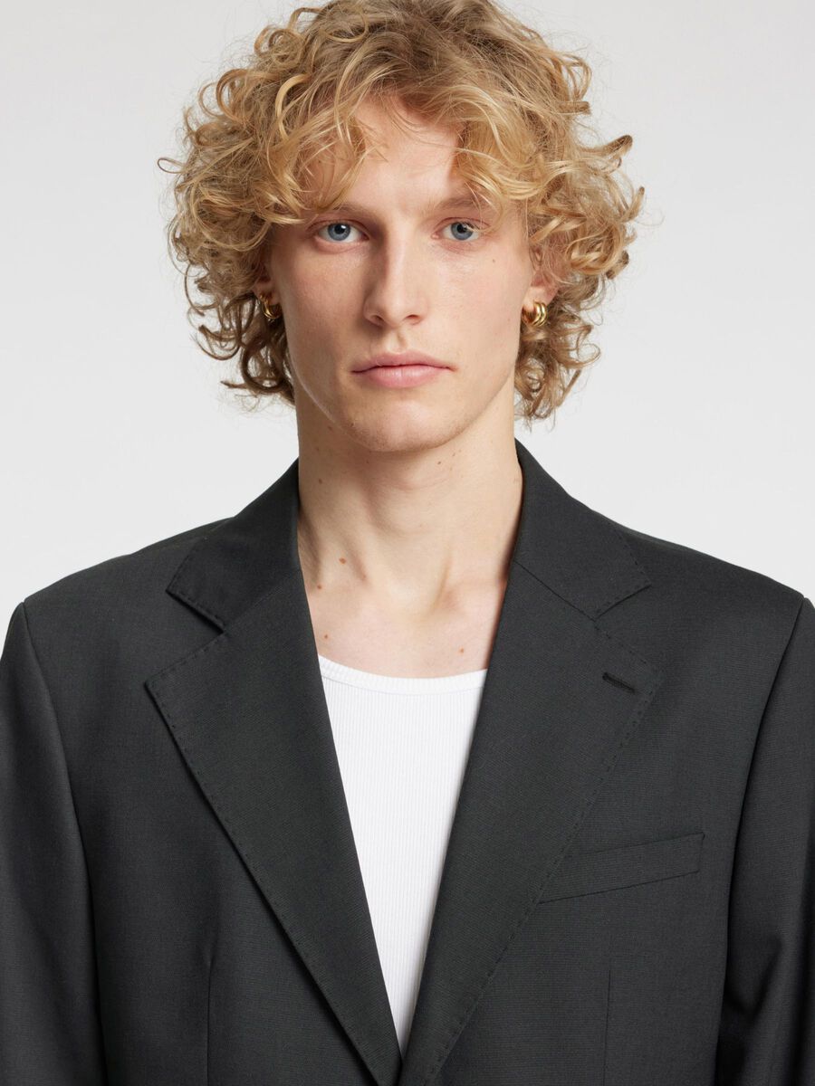 Carousel image - RELAXED FIT WOOL BLAZER, Black | 6