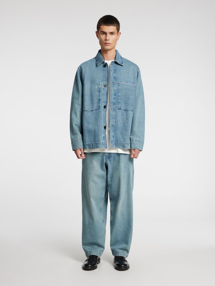 Selected BOXY FIT  DENIM SHIRT, Light Blue, highres - 16097059_LightBlue_005.jpg
