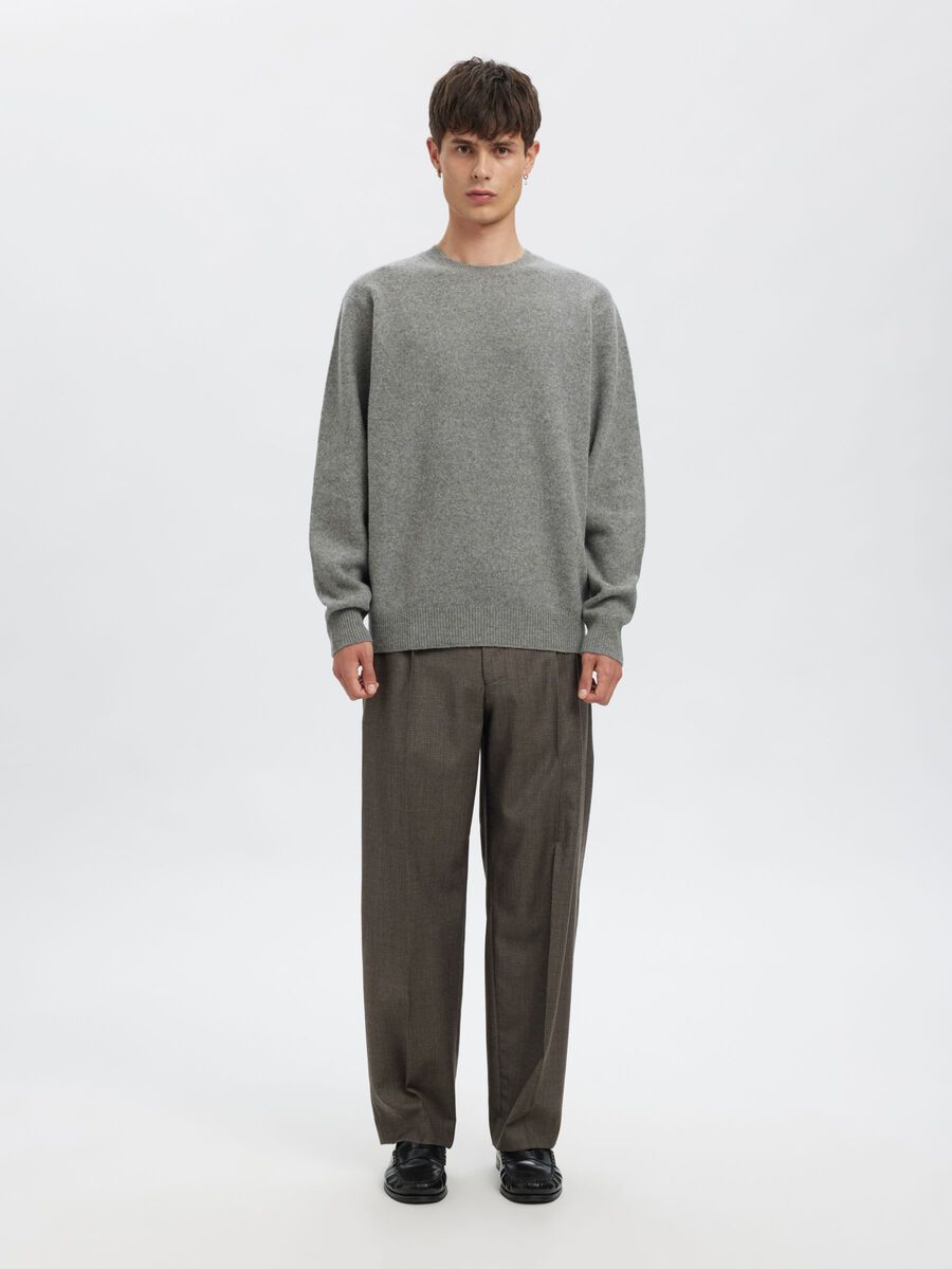 Product tile image - RELAXED FIT WOOL TROUSERS, Major Brown | 16099516_MajorBrown_1225084