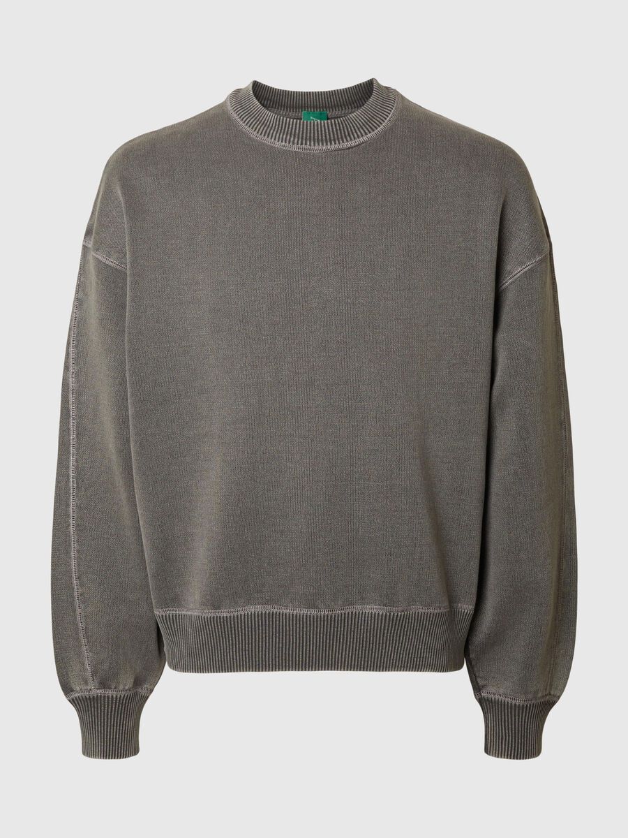 Carousel image - OVERSIZED KNITTED JUMPER, Grey Melange | 3