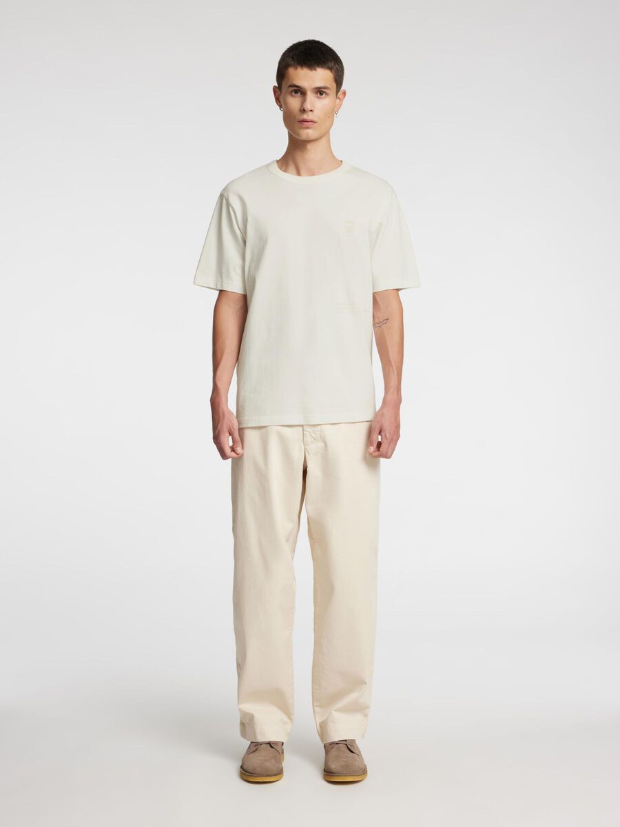Selected SHORT SLEEVED  T-SHIRT, Cloud Dancer, highres - 16096874_CloudDancer_005.jpg