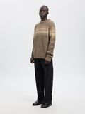 Product image thumbnail - REGULAR FIT KNITTED PULLOVER, Brownie | 5