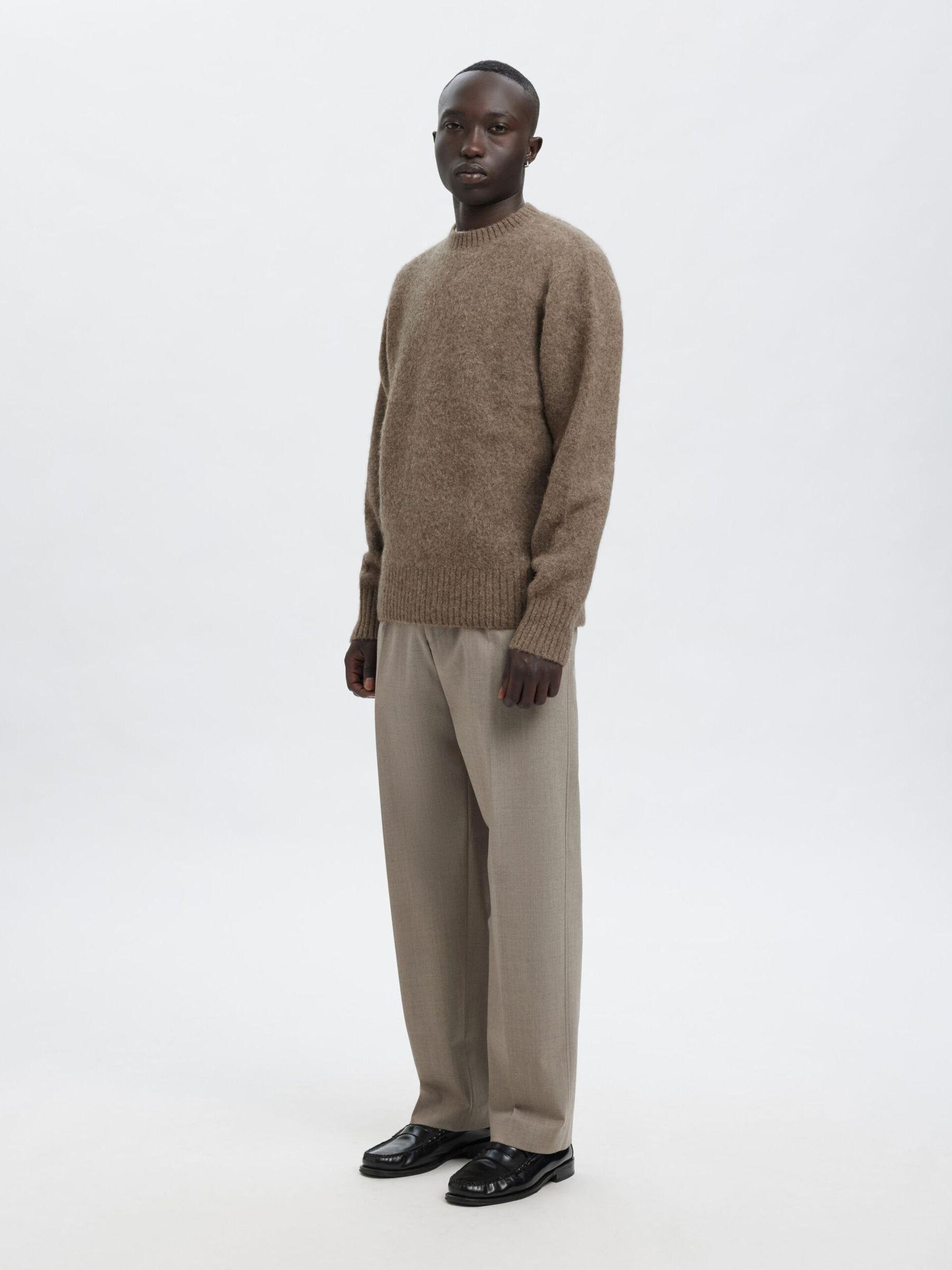 Carousel image - LONG SLEEVED KNITTED PULLOVER, Major Brown | 4