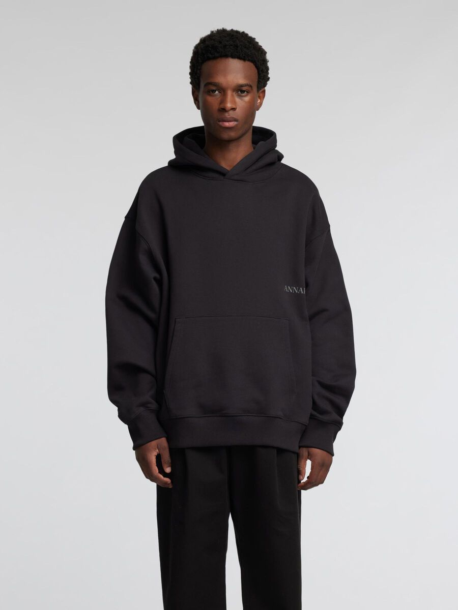 Selected COTTON HOODIE, Jet Black, highres - 16095289_JetBlack_003.jpg