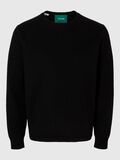 Selected MERINO WOOL PULLOVER, Black, highres - 16094958_Black_001.jpg