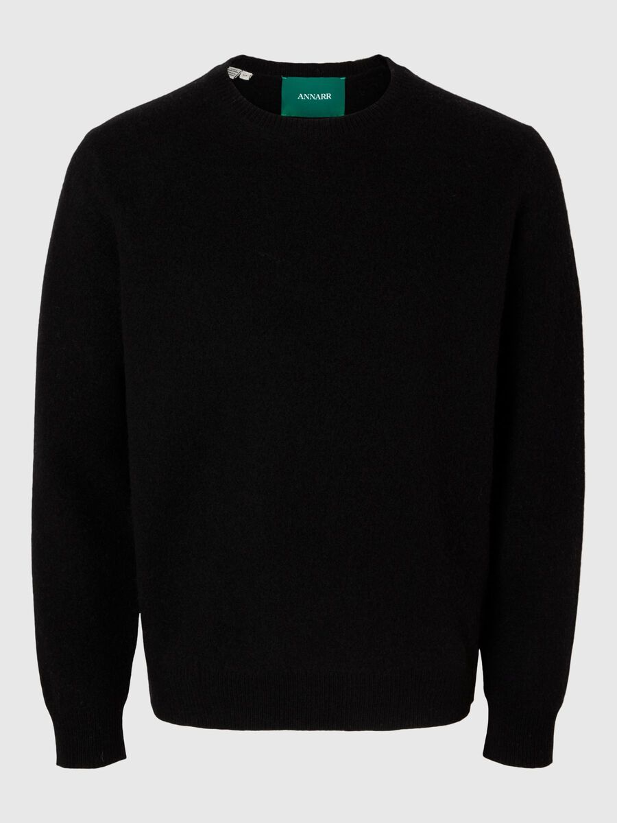 Carousel image - MERINO WOOL PULLOVER, Black | 3