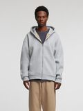 Selected ZIPPED HOODED SWEATSHIRT, Grey Melange, highres - 16095237_GreyMelange_003.jpg