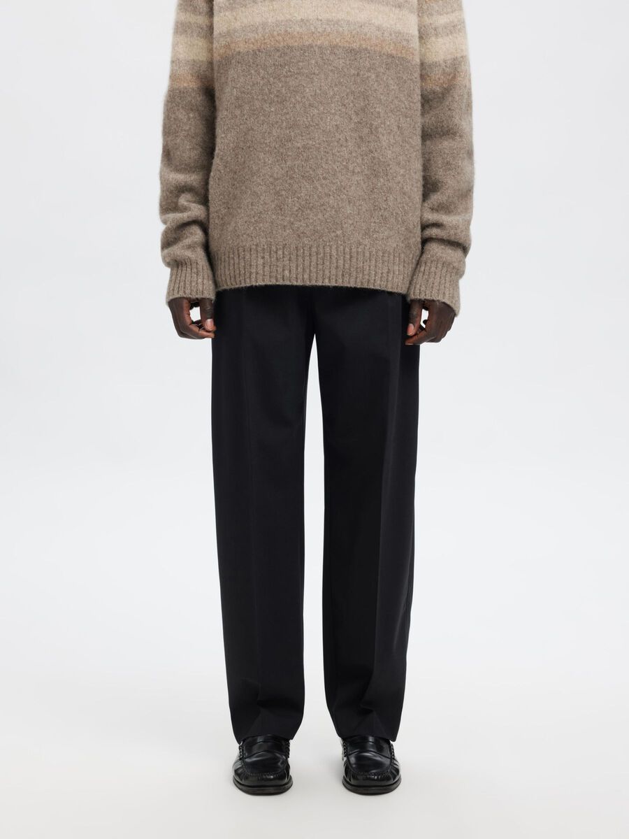 Carousel image - RELAXED FIT TROUSERS, Black | 2