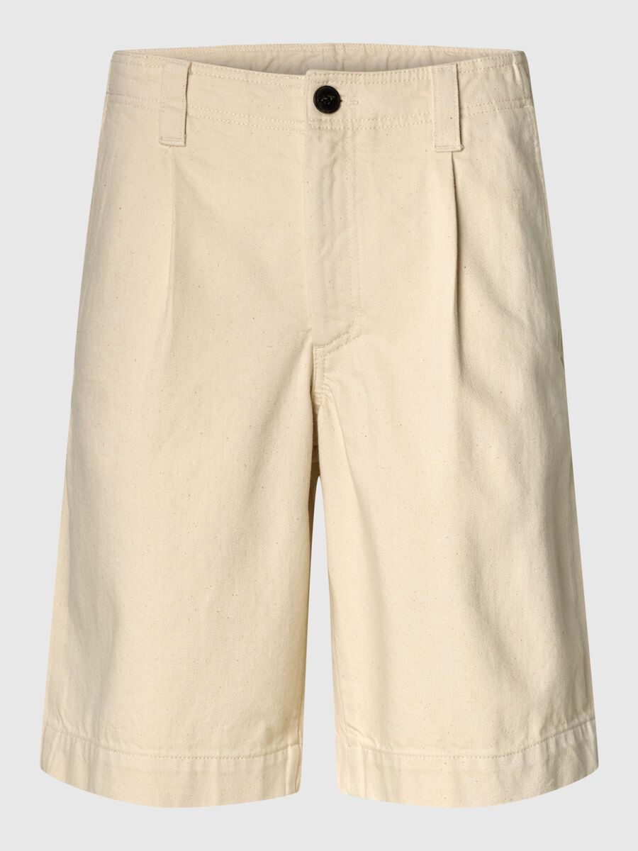 Carousel image - SELVEDGE DENIM SHORTS, White Denim | 3