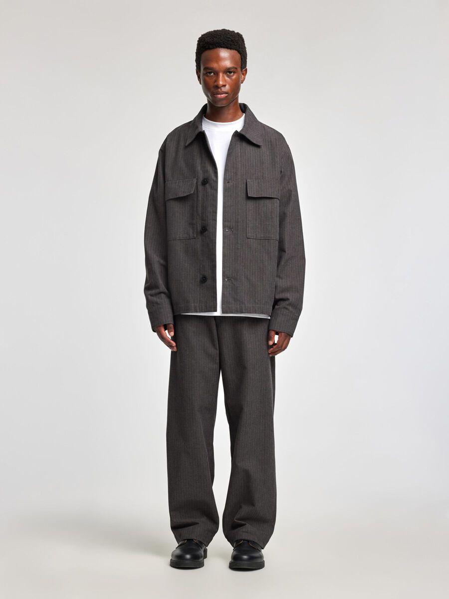 Selected BOXY FIT OVERSHIRT, Dark Gull Gray, highres - 16096176_DarkGullGray_1152736_005.jpg