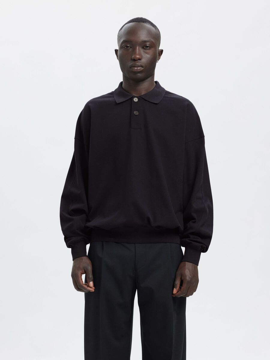 Carousel image - RELAXED FIT POLO SHIRT, Dark Navy | 1