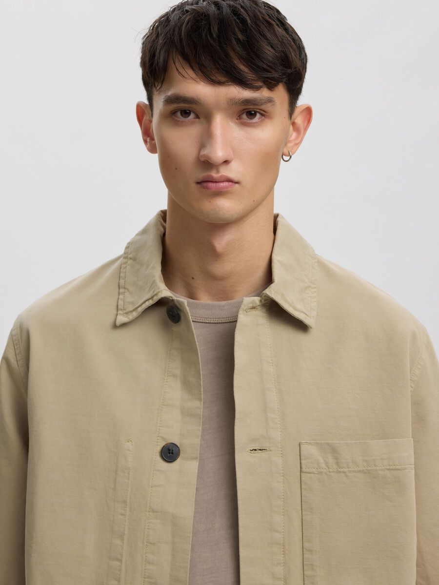 Carousel image - RELAXED FIT OVERSHIRT, Weathered Teak | 6