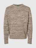 Product image thumbnail - REGULAR FIT  KNITTED PULLOVER, Oatmeal | 6