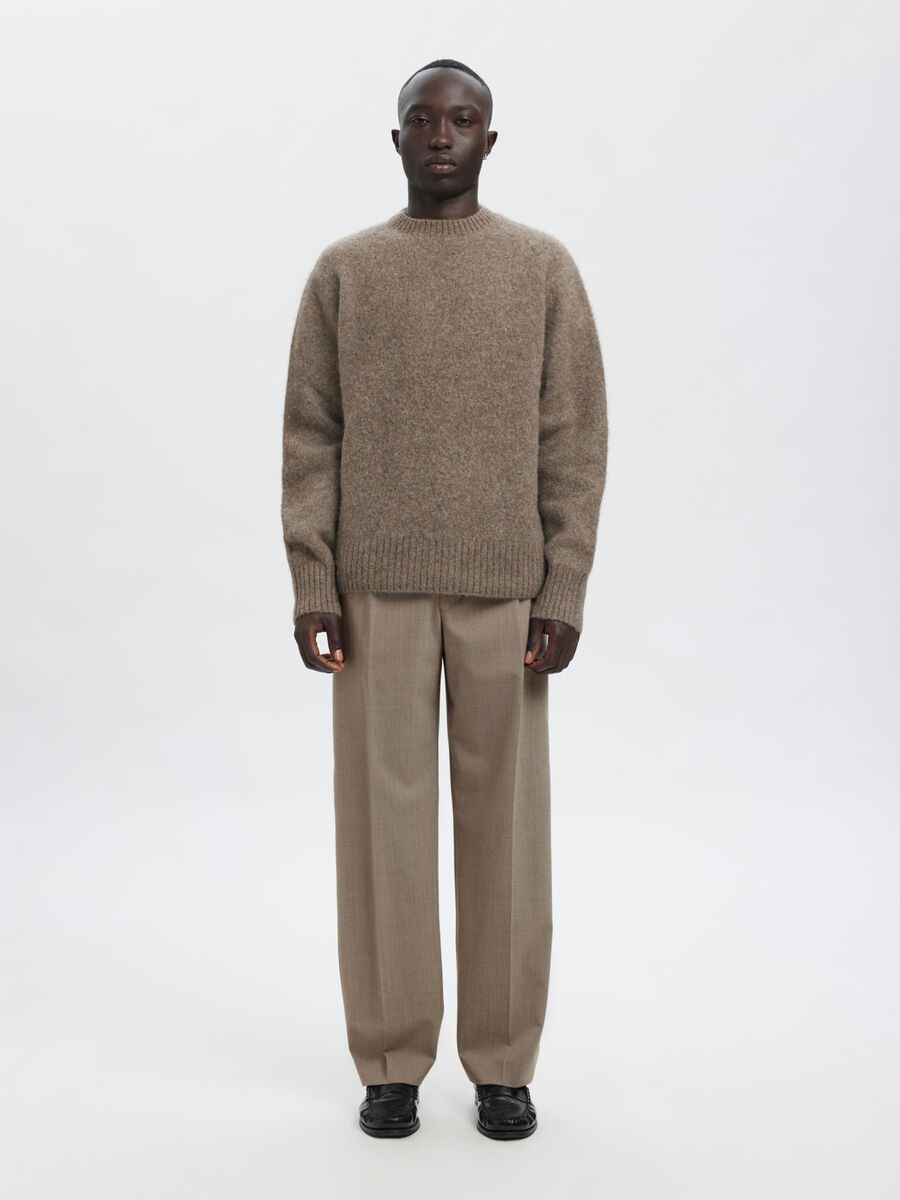 Product tile image - RELAXED FIT TROUSERS, Dark Sand Melange | 16098392_DarkSandMelange