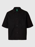 Selected LOOSE FIT OVERSHIRT, Black, highres - 16097595_Black_001.jpg