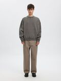 Product image thumbnail - OVERSIZED KNITTED JUMPER, Grey Melange | 1