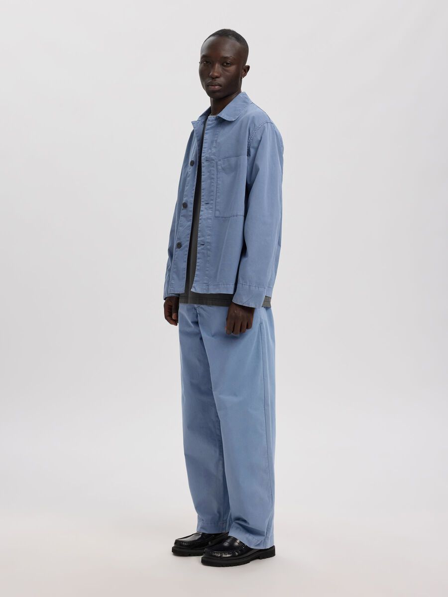 Carousel image - BOXY FIT OVERSHIRT, Dusty Blue | 5