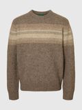 Product image thumbnail - REGULAR FIT KNITTED PULLOVER, Brownie | 6