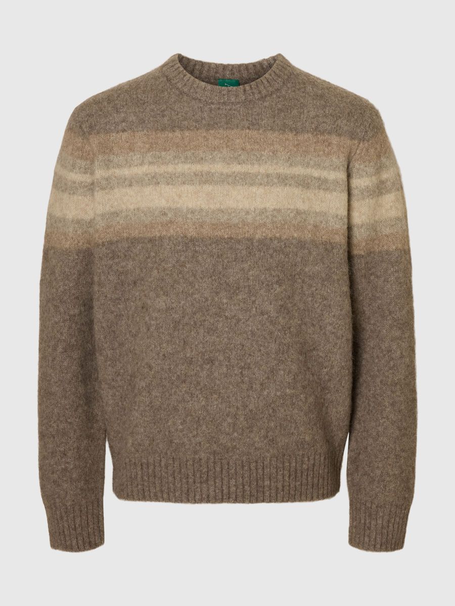Carousel image - REGULAR FIT KNITTED PULLOVER, Brownie | 6