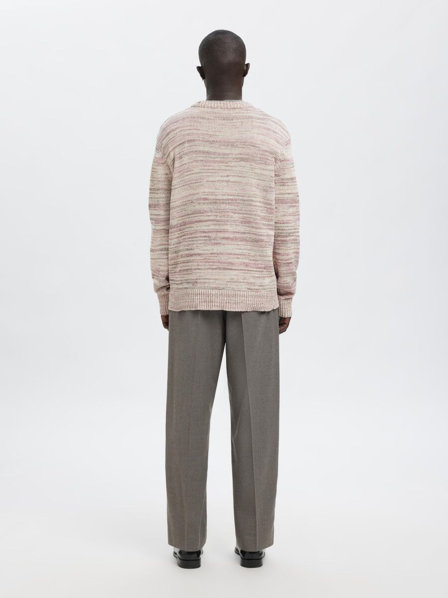 Carousel image - REGULAR FIT KNITTED PULLOVER, Egret | 3