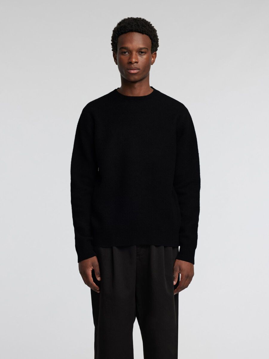 Selected MERINO WOOL PULLOVER, Black, highres - 16094958_Black_003.jpg