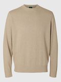 Selected REGULAR FIT  KNITTED PULLOVER, Beige, highres - 16097167_Beige_001.jpg