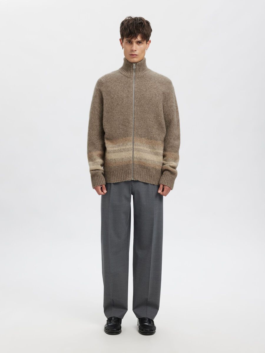 Product tile image - REGULAR FIT KNITTED CARDIGAN, Brownie | 16099743_Brownie_1231290